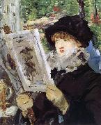 Edouard Manet La Lecture de l-Illustre oil painting reproduction